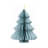 Alberello decorativo in carta azzurro con glitter oro h 20/40 cm - Kaemingk