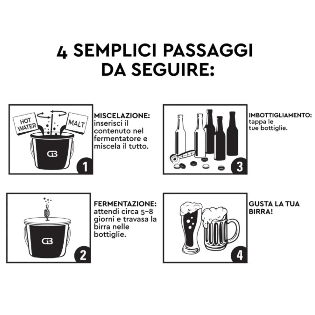 Passaggi per birrificazione artigianale.