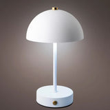 Lampada da tavolo ricaricabile in metallo – Design rotondo con dimmer