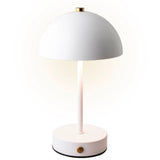 Lampada da tavolo ricaricabile in metallo – Design rotondo con dimmer