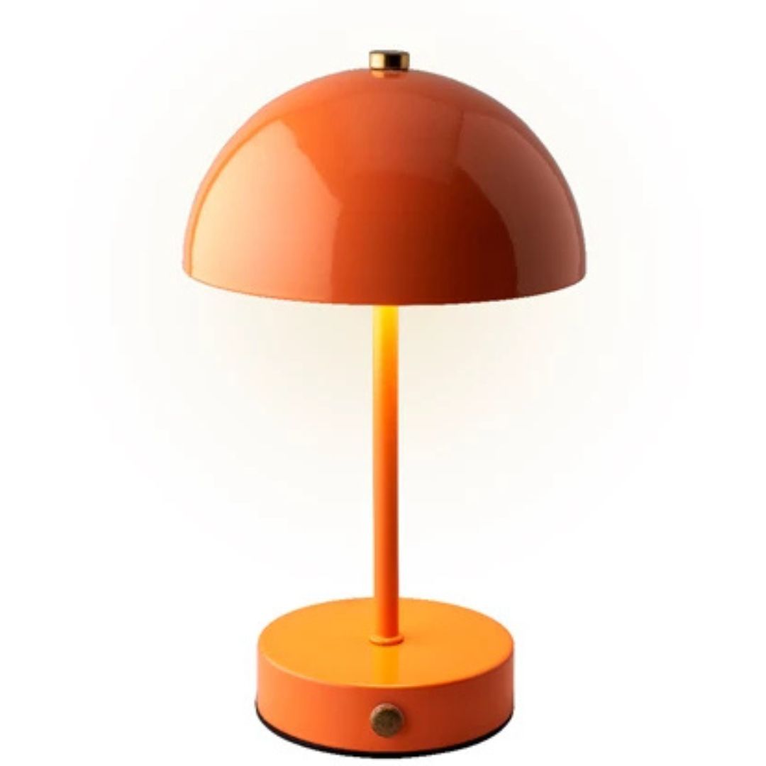 Lampada da tavolo ricaricabile in metallo – Design rotondo con dimmer