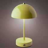 Lampada da tavolo ricaricabile in metallo – Design rotondo con dimmer