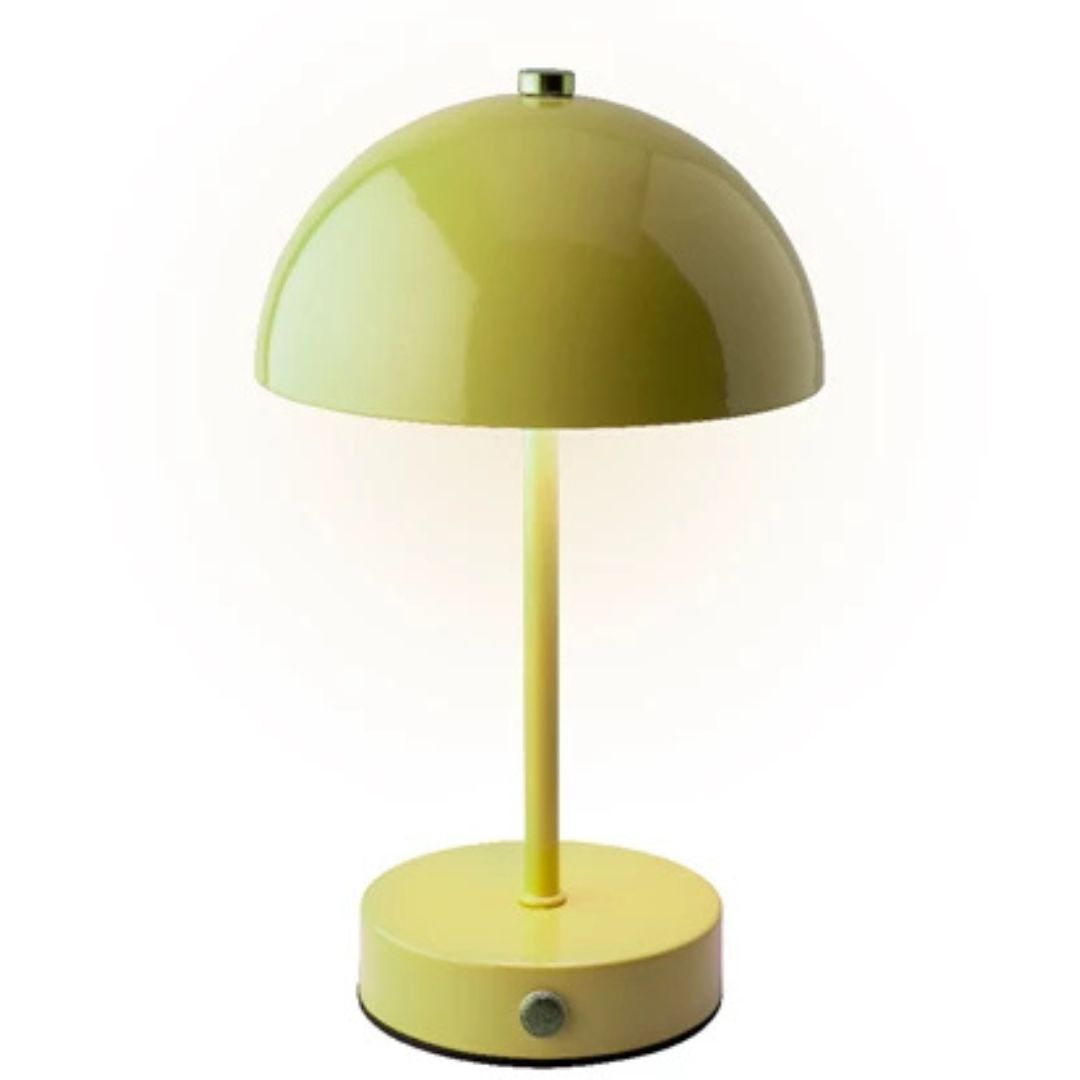 Lampada da tavolo ricaricabile in metallo – Design rotondo con dimmer