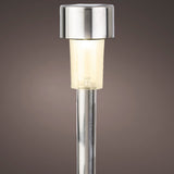 Lampada solare con picchetto di acciaio inox