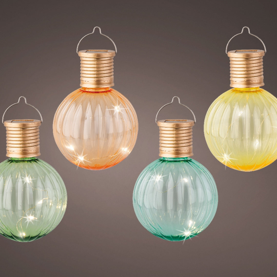 Bulbo solare multicolor in plastica- Lampade da esterno