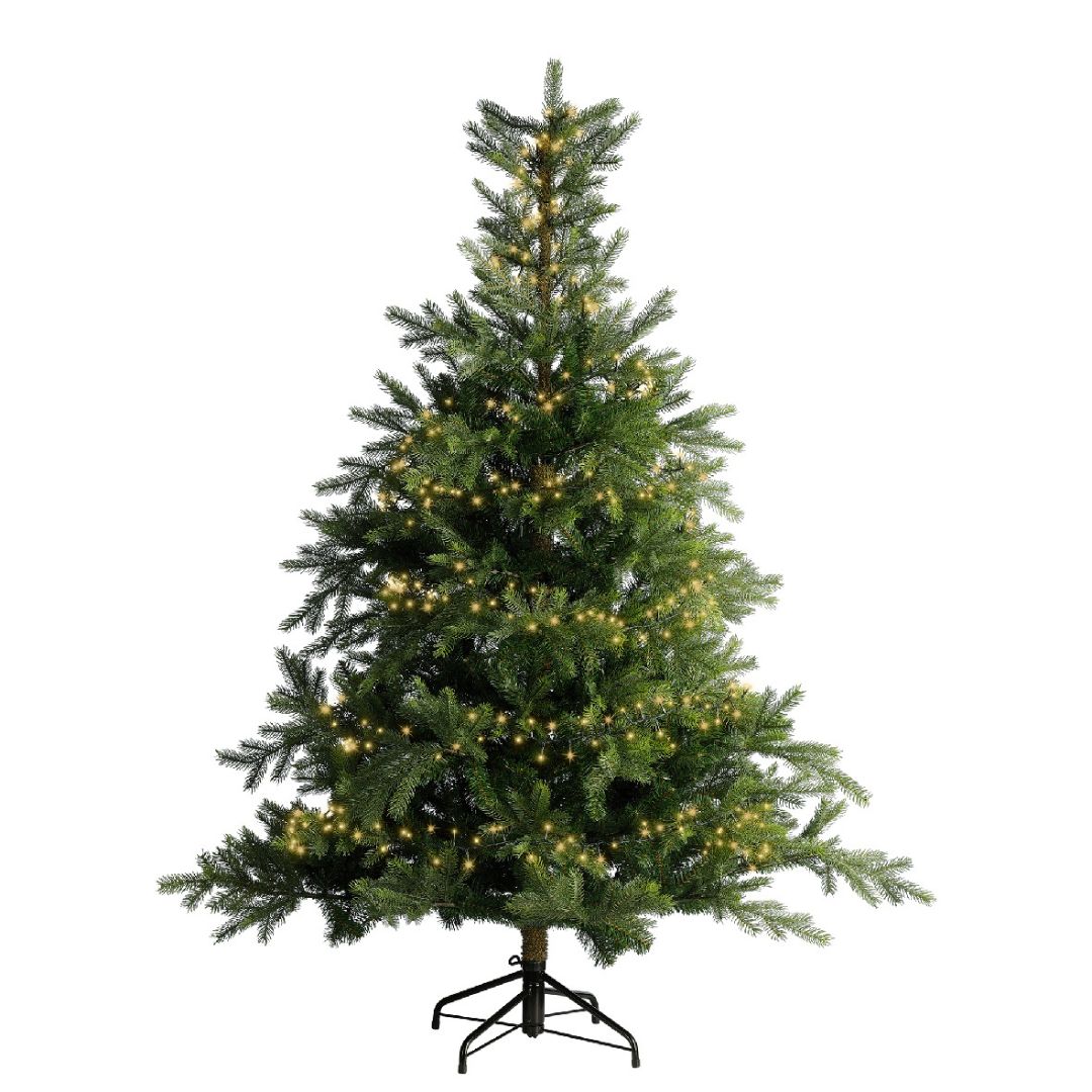 Luci LED effetto sparkle applicate a un albero di Natale.