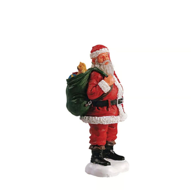 Personaggio di Babbo Natale per villaggetti natalizi alto 7cm.