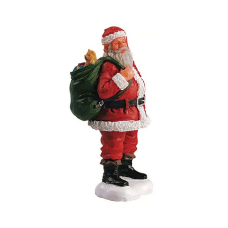 Personaggio di Babbo Natale per villaggetti natalizi alto 7cm.