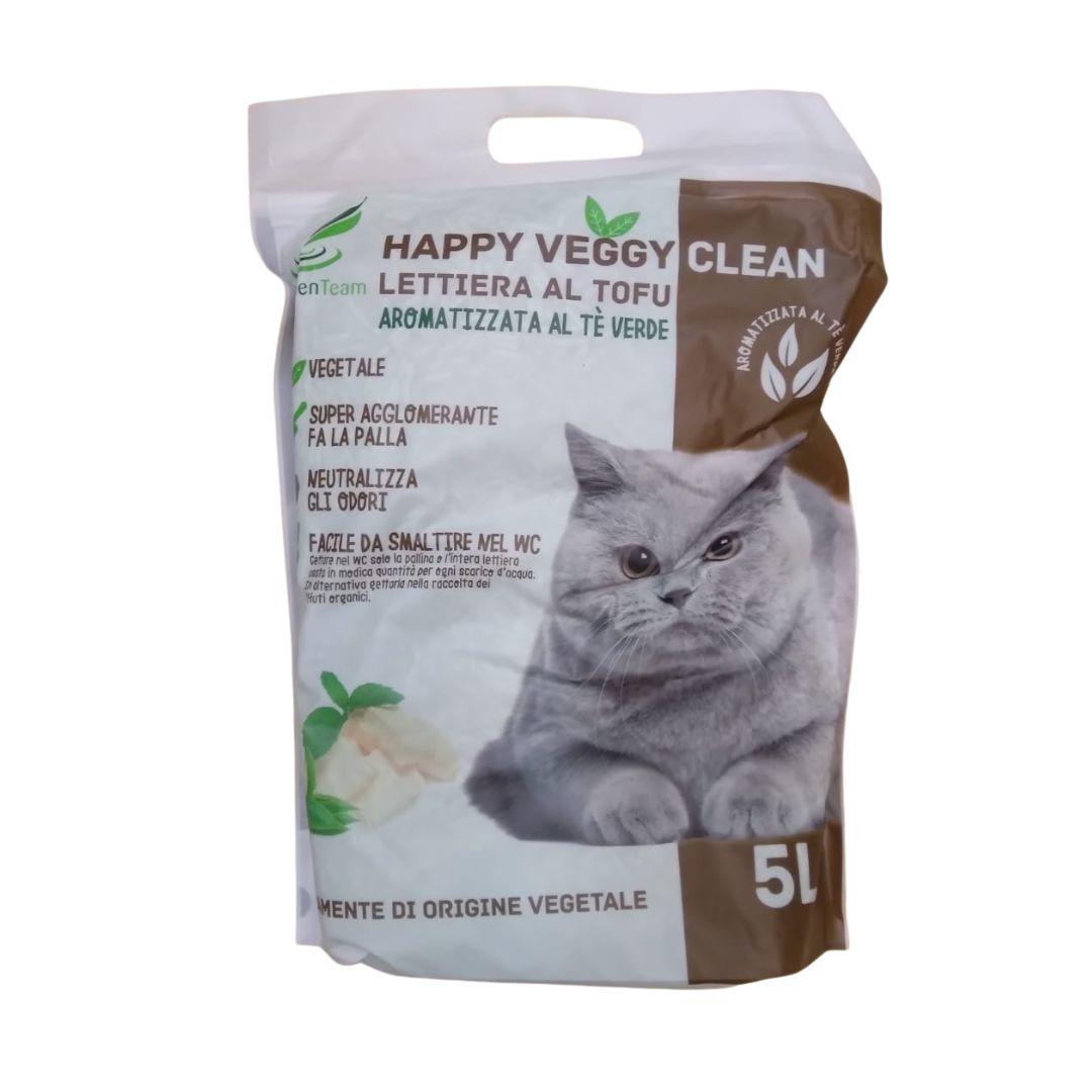 Happy Veggy Clean - Lettiera per gatti al tofu