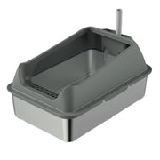 Lettiera Ligo modello Havana per gatti di taglia grande, aperta e con fondo in acciaio inox.