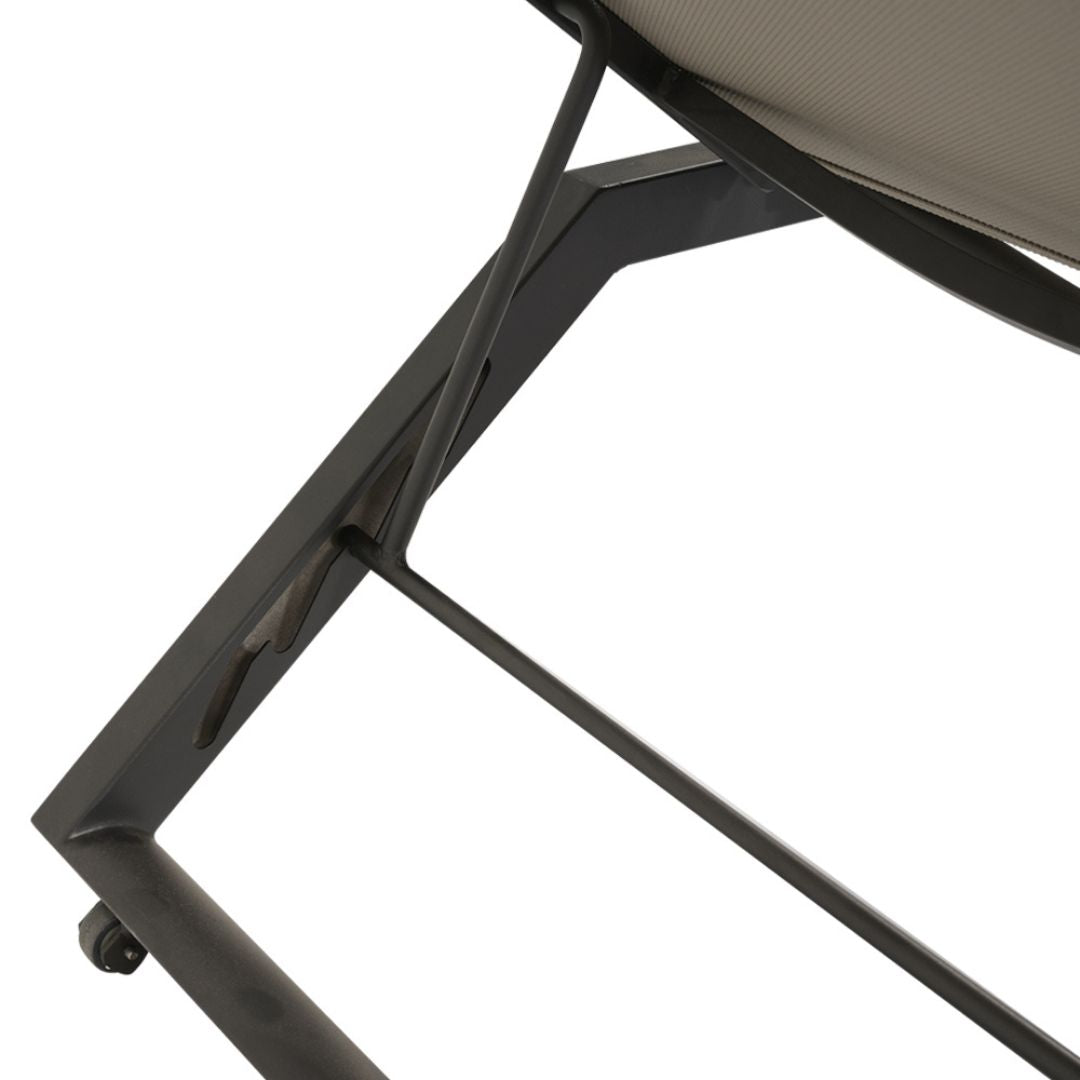 Hydra 2.0 - Lettino in alluminio color antracite