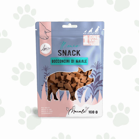 Confezione di snack per cani bocconcini di maiale 100 g Ligo.