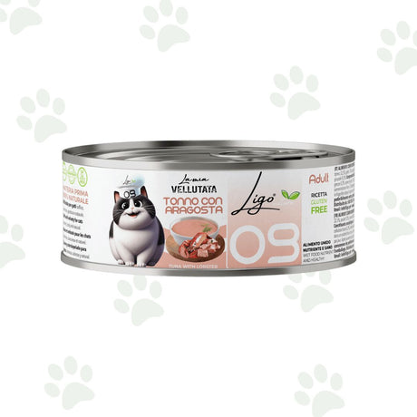 Vellutata di tonno con aragosta in lattina da 85 g per gatti.