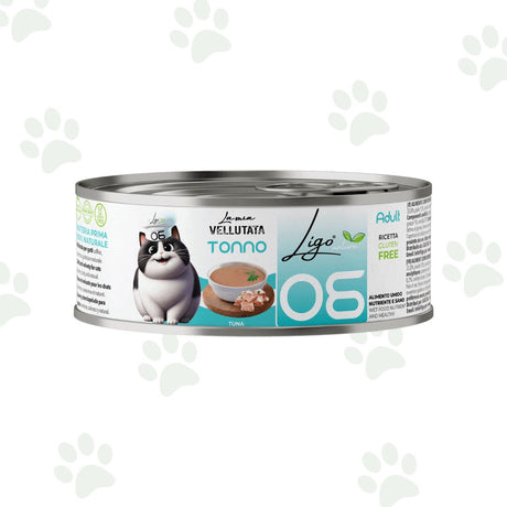 Vellutata di tonno in lattina da 85 g per gatti.