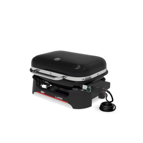 Barbecue elettrico Weber Lumin nero in vista tre quarti
