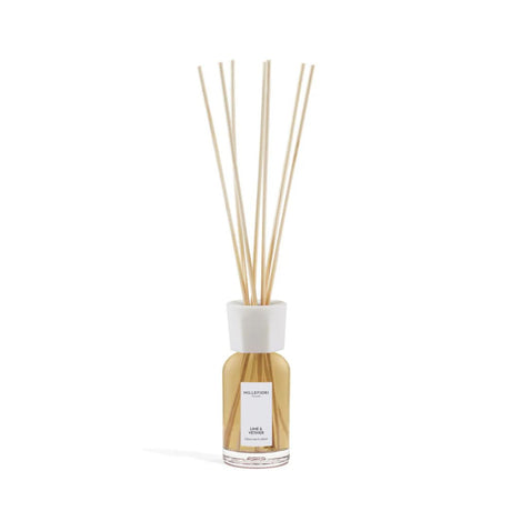 Diffusore con bastoncini per ambiente Millefiori profumazione Lime & Vetiver 100ml.