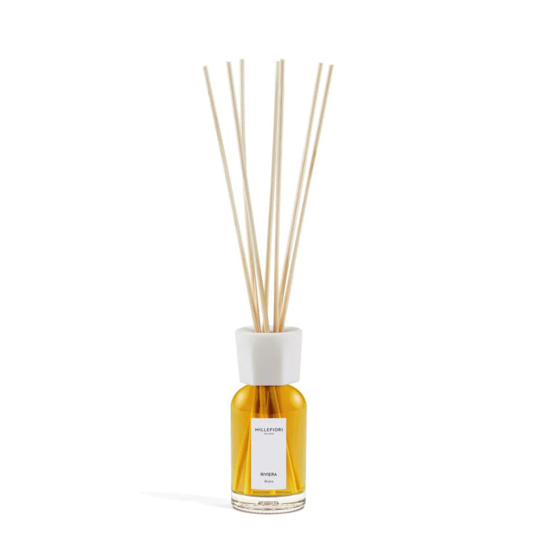 Diffusore con bastoncini per ambiente Millefiori profumazione Riviera 100ml.