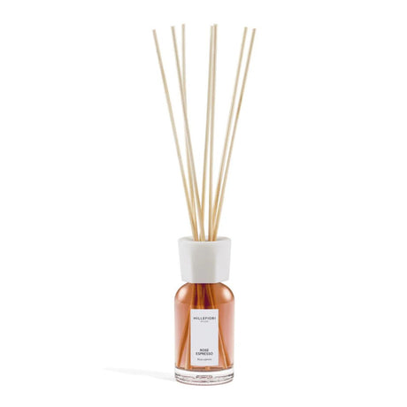 Diffusore con bastoncini per ambiente Millefiori profumazione Rose Espresso 100ml.