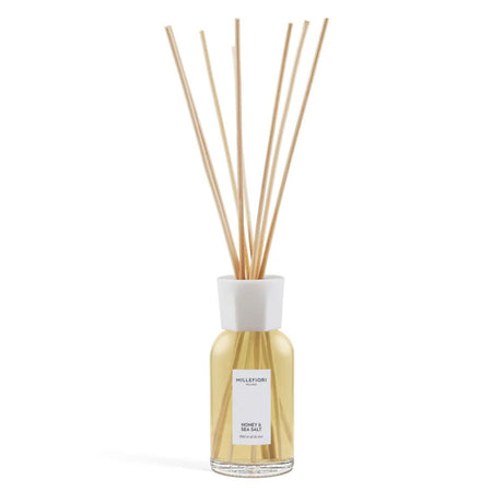 Diffusore con bastoncini per ambiente Millefiori profumazione Honey & Sea Salt 250ml.