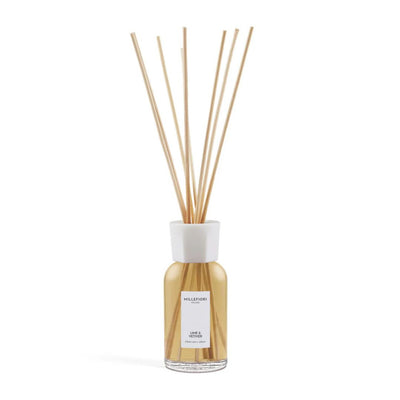 Diffusore con bastoncini per ambiente Millefiori profumazione Lime & Vetiver 250ml.