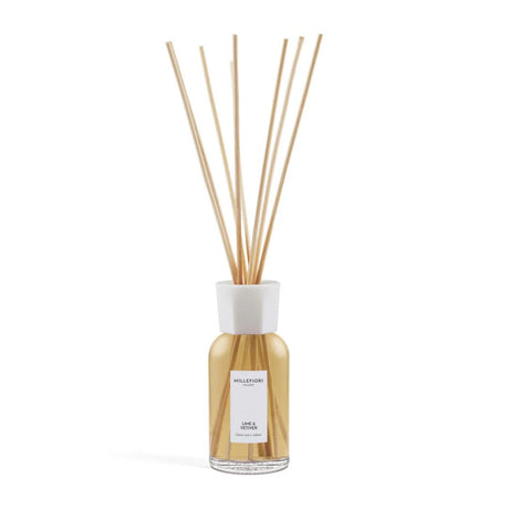 Diffusore con bastoncini per ambiente Millefiori profumazione Lime & Vetiver 250ml.