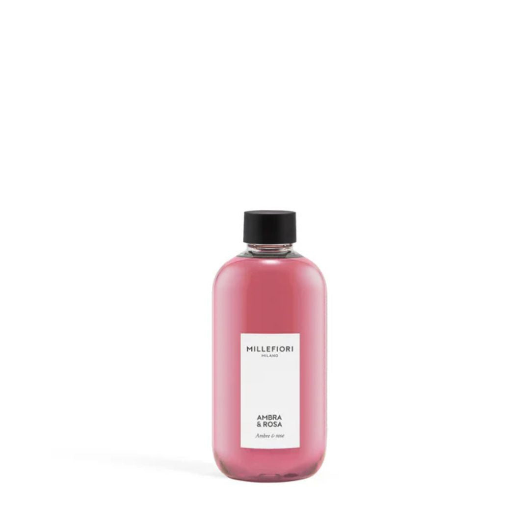 Ricarica per diffusore Millefiori profumazione Ambra & Rosa 250ml.