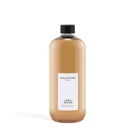 Ricarica per diffusore Millefiori profumazione Lime & Vetiver 500ml.