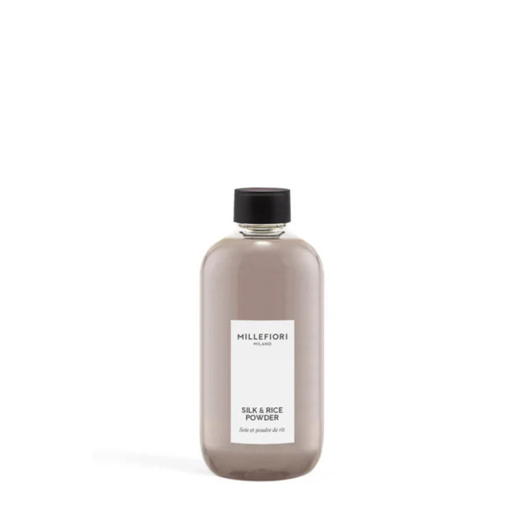 Ricarica per diffusore Millefiori profumazione Silk & Rice Powder 250ml.