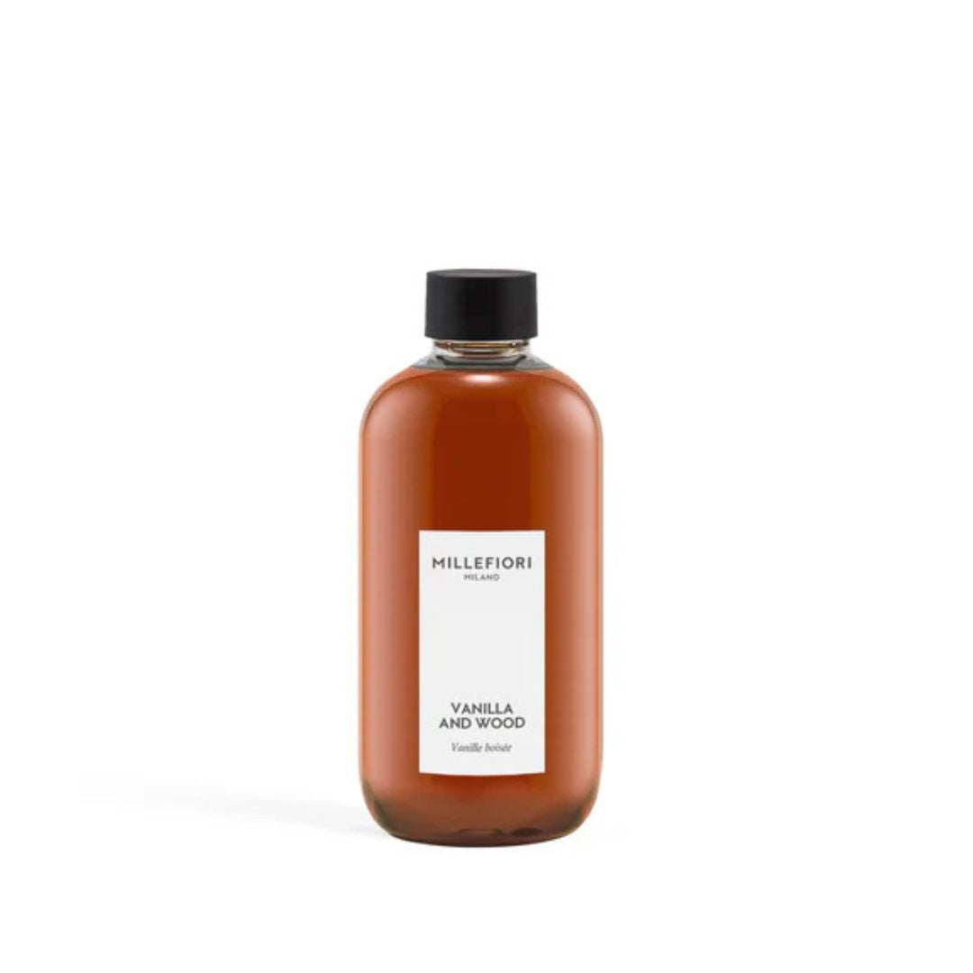 Ricarica diffusore per ambiente Millefiori profumazione Vanilla&Wood 500ml.