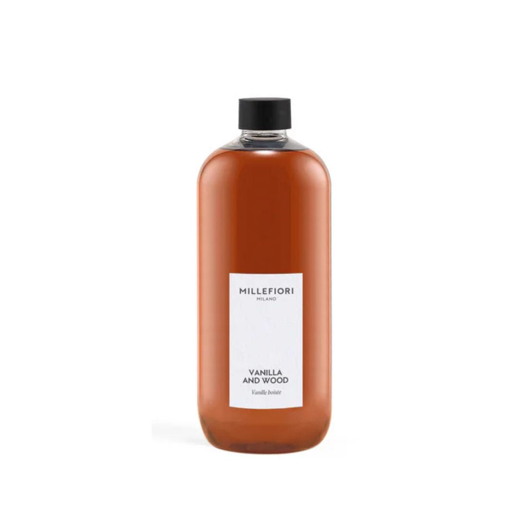 Ricarica diffusore per ambiente Millefiori profumazione Vanilla&Wood 500ml.