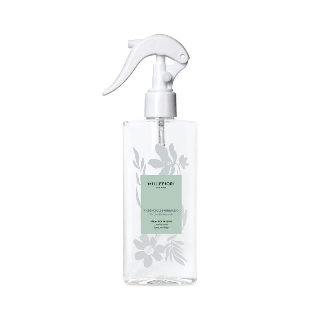 Spray per tessuti Millefiori 200 ml fragranza Patchouli Smeraldo.