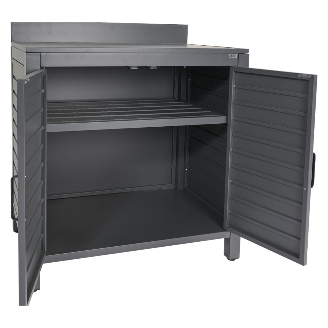 Modulo cucina con porta in alluminio antracite