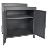 Modulo cucina con porta in alluminio antracite