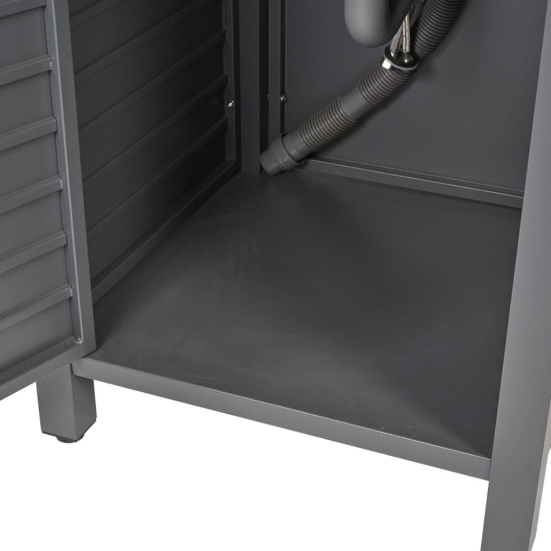 Modulo cucina con lavello in alluminio  60X60X100