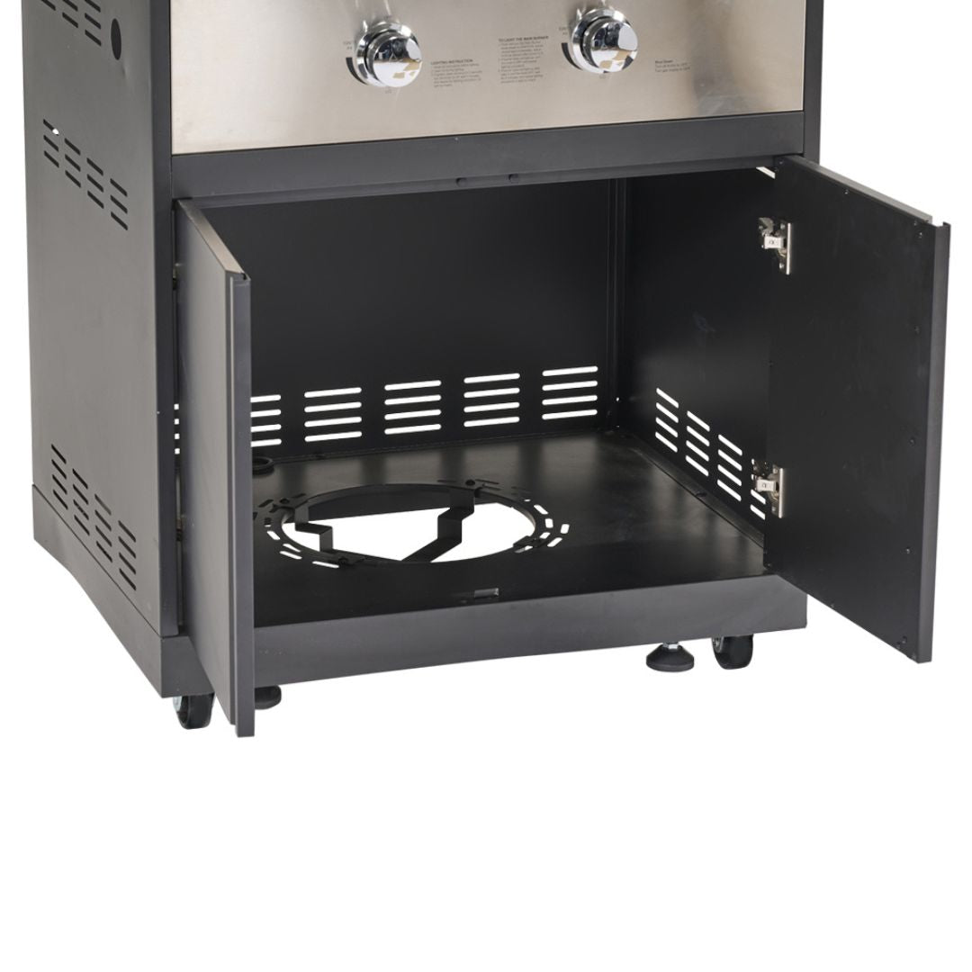 Modulo cucina Supreme con fornello dettaglio del portabombole