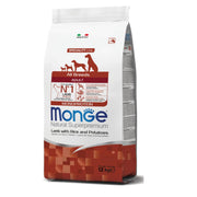 Sacco Monge Natural Superpremium Adult All Breeds da 12 kg gusto agnello con riso e patate