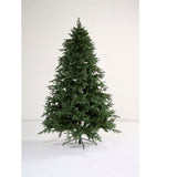 Albero di Natale con apertura ad ombrello in PE e PVC per un effetto realistico, alto 240 cm con base in metallo.