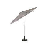 ombrellone palo centrale aperto reclinato lateralmente a sinistra