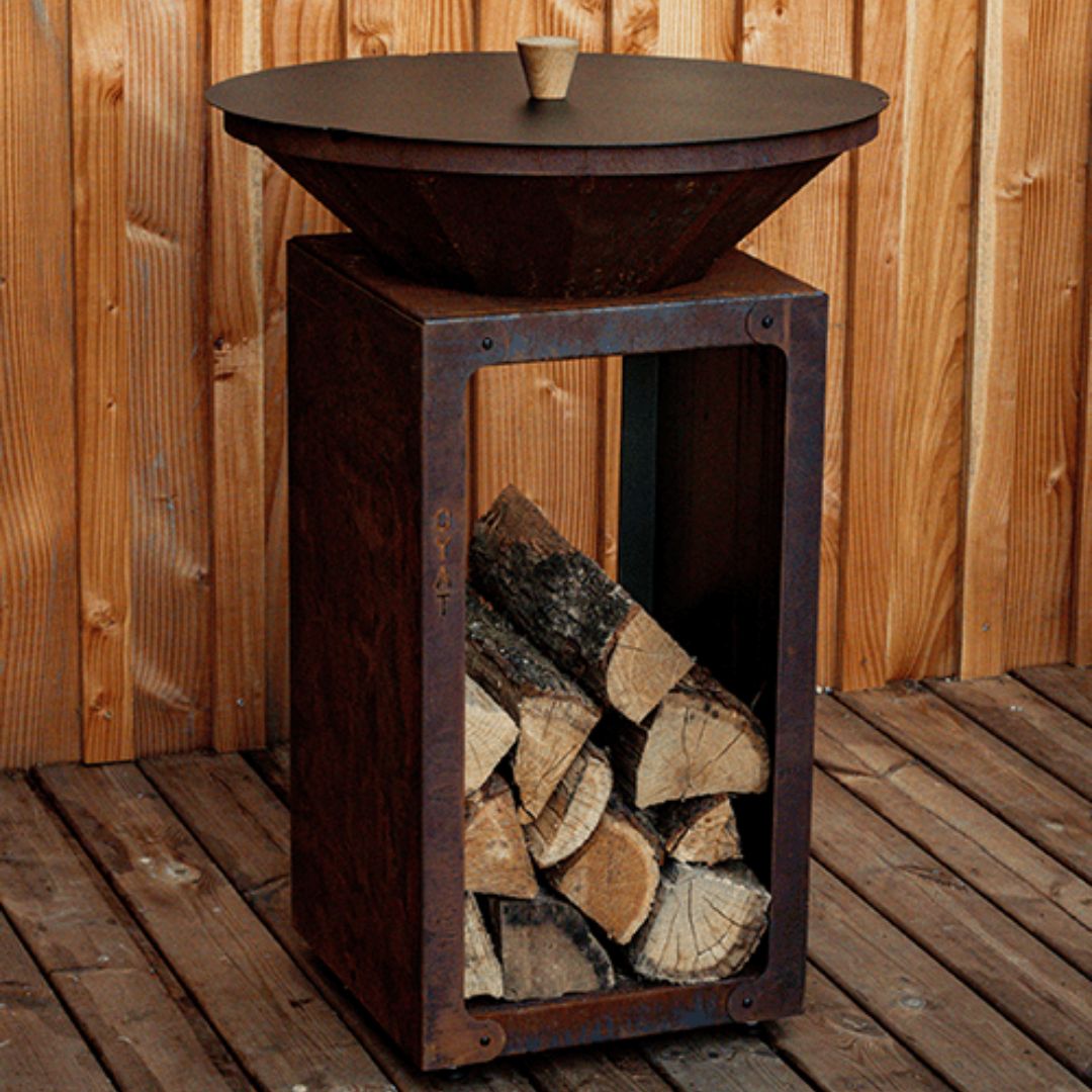 Coperchio in acciaio per barbecue braciere Oyat con diametro 88 cm.