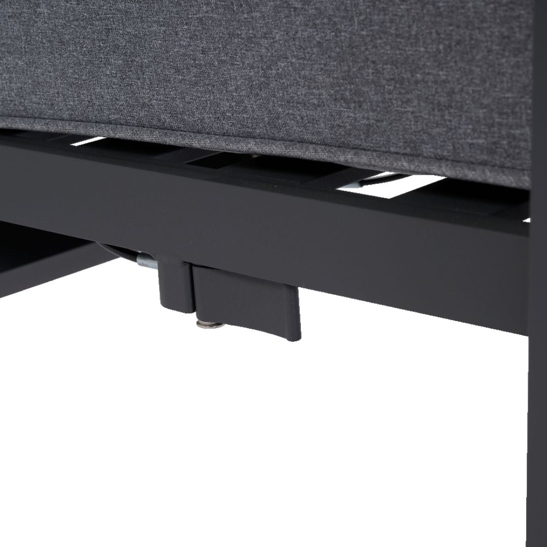 Norma - Poltrona con puff in alluminio color antracite