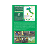 Retro confezione Blumen Prato Rustico Universale con mappa climatica, istruzioni per la semina e sequenza illustrata di utilizzo