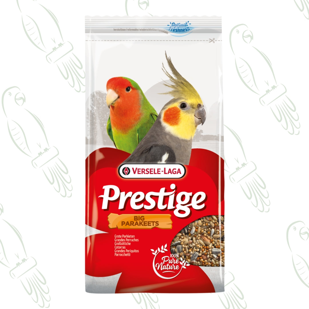 Confezione da 4 kg di miscela di semi per grandi parrocchetti e calopsite.