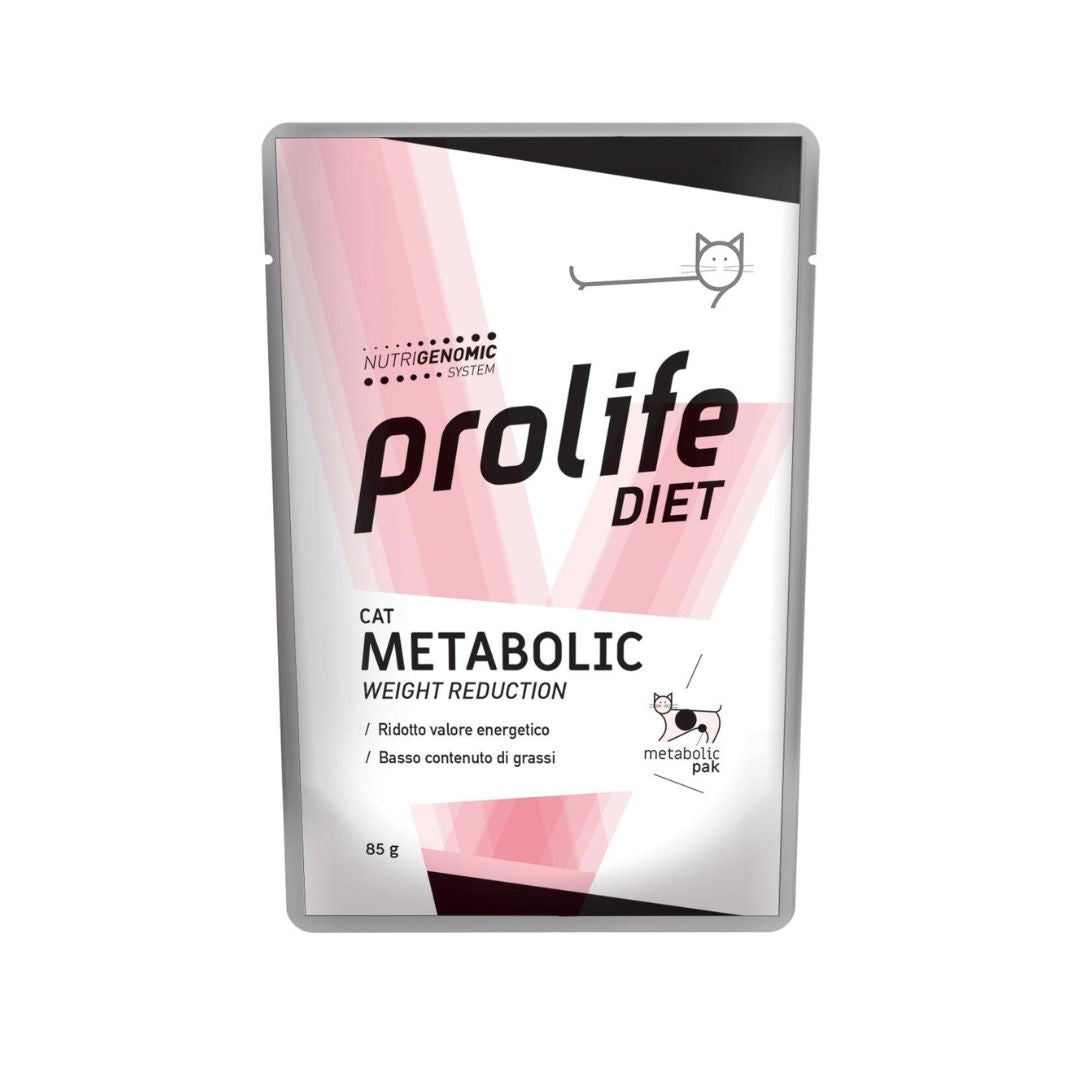 Prolife Diet Cat Metabolic Weight Reduction alimento umido per gatti con ridotto valore energetico, busta da 85 g