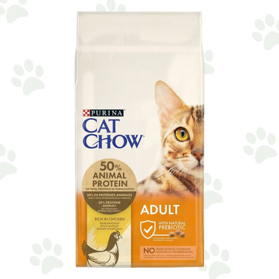 Confezione da 10 kg di crocchette per gatti adulti Cat Chow con pollo.