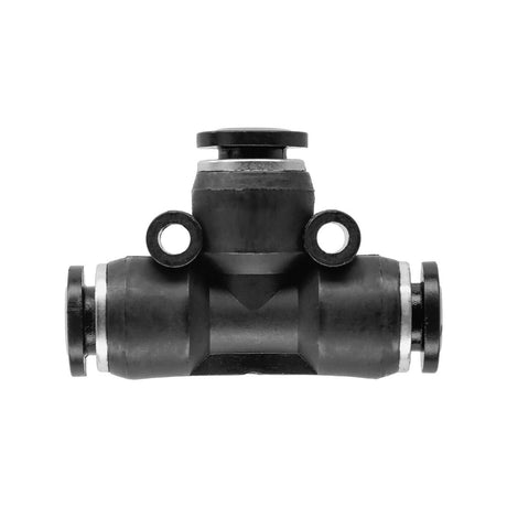 Raccordo a T per impianto di nebulizzazione Geyser System, in vista frontale su sfondo bianco