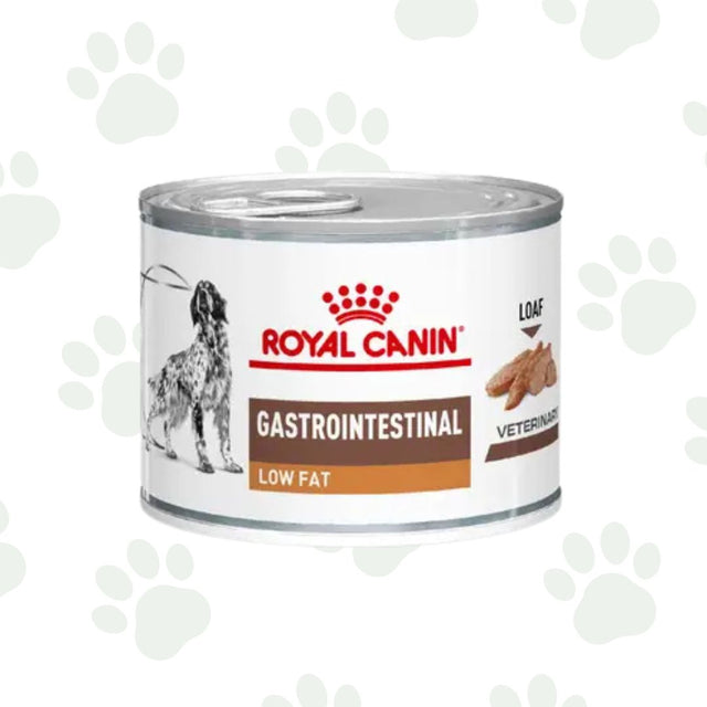 Lattina di cibo umido per cani Royal Canin Gastrointestinal Low Fat 200g.