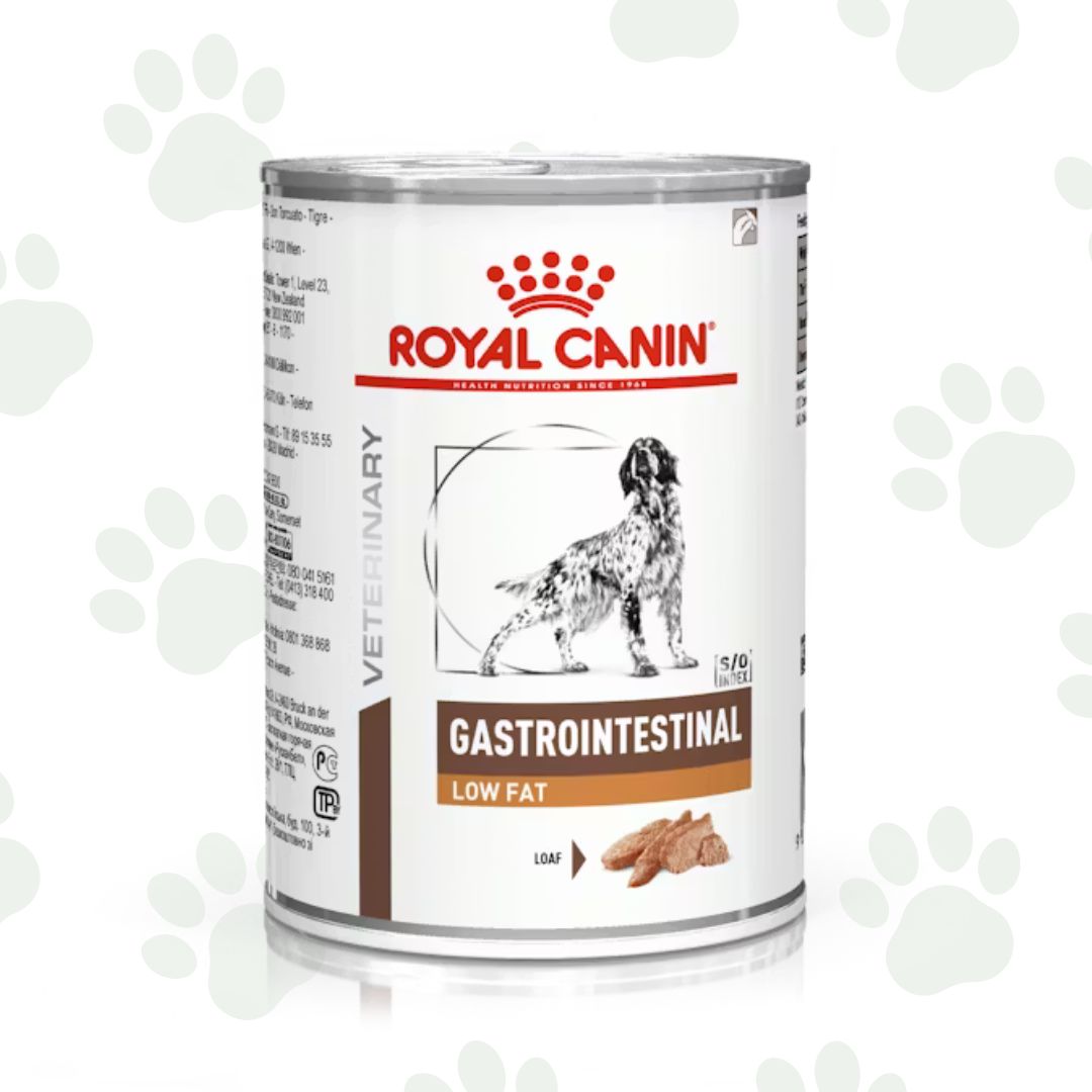 Lattina di cibo umido per cani Royal Canin Gastrointestinal Low Fat 400g.