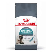 Confezione Royal Canin Care Hairball per gatti con immagine di gatto siamese sul packaging grigio e bianco