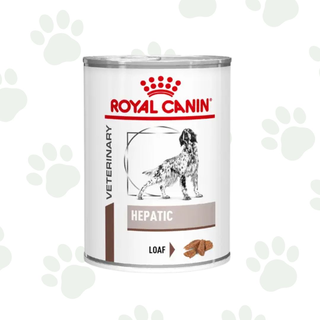 Lattina di cibo umido per cani Royal Canin Hepatic 400g.