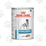 Lattina di Royal Canin cibo umido per cani Hypoallergenic 400g.